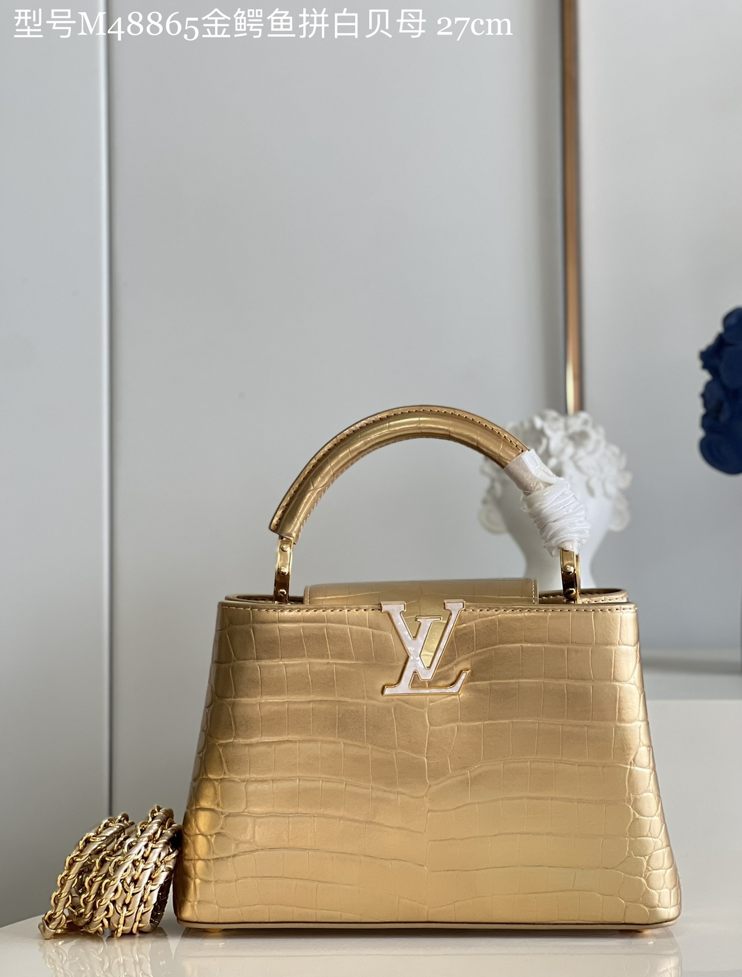 Louis Vuitton LV Capucines Bags Handbags White Calfskin Cowhide M48865