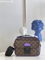 Louis Vuitton Messenger Bags Purple Canvas Cowhide M46246