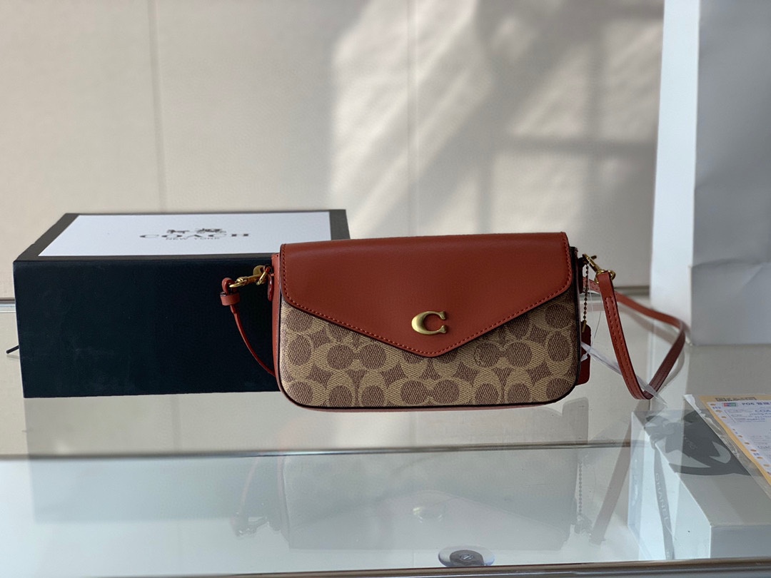 J5 配盒 size：22*13cm C家  Coach 蔻驰 Wyn二合一来了! 尺寸巨好， 三合一一摸一样 不愧是开挂， 姐妹们可以冲哦 可以放大手机