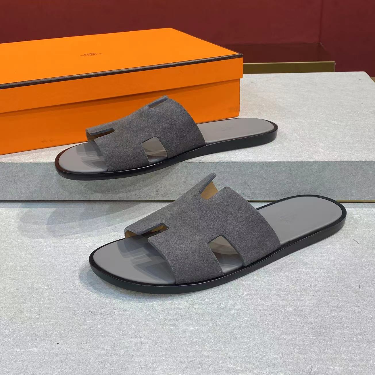 Hermès Herme℃愛玛士 万年 男士 H拖鞋