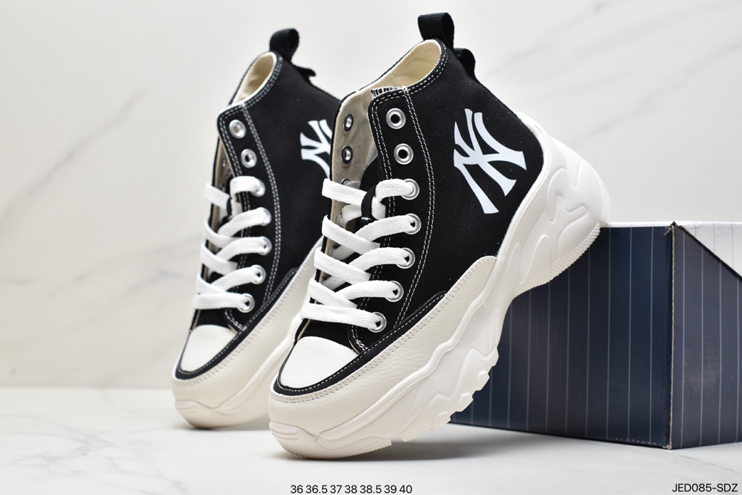 150 Boston Red波士顿红袜队限定x MLB Big Ball Chunky Canvas Low 复古厚底老爹风低帮百搭休闲运动慢跑鞋32SHU1111