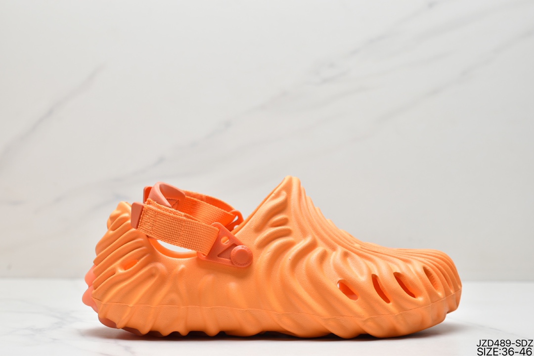 140 美国休闲鞋履品牌·卡骆驰联乘新晋国际知名鞋类设计师Salehe Bembury x Crocs Pollex Clog”Peach”指纹式脊骨