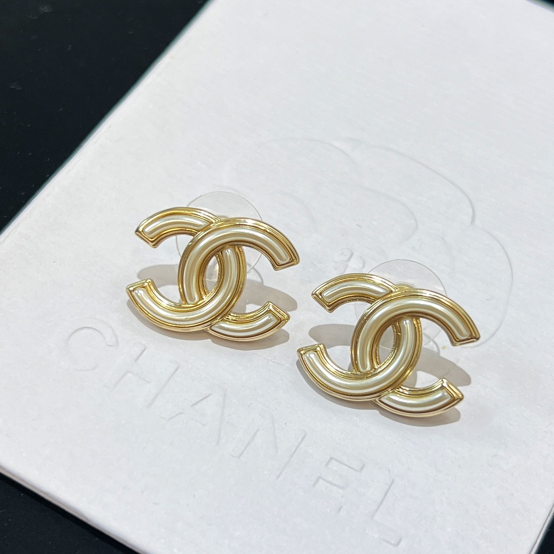 新款☑️CHANEL香奈儿c1双c耳钉耳环