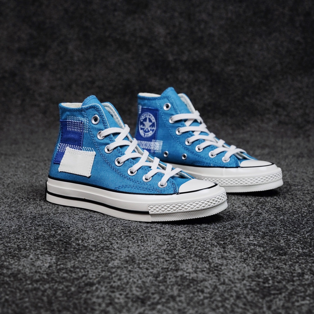 G0 Converse Chuck 1970s 补丁拼接匡威新款刺绣补丁拼接系列鞋面外侧小贴布工艺 清新自然内侧为刺绣圆标logo 非常的有质感整体配色温柔 可盐可咸 超级的百搭款