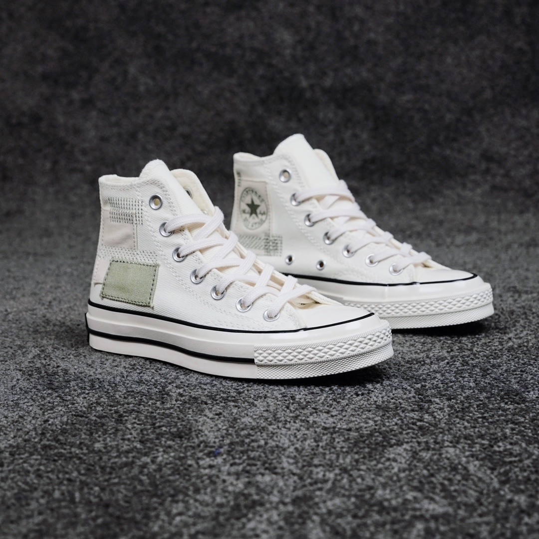 G0 Converse Chuck 1970s 补丁拼接匡威新款刺绣补丁拼接系列鞋面外侧小贴布工艺 清新自然内侧为刺绣圆标logo 非常的有质感整体配色温柔 可盐可咸 超级的百搭款