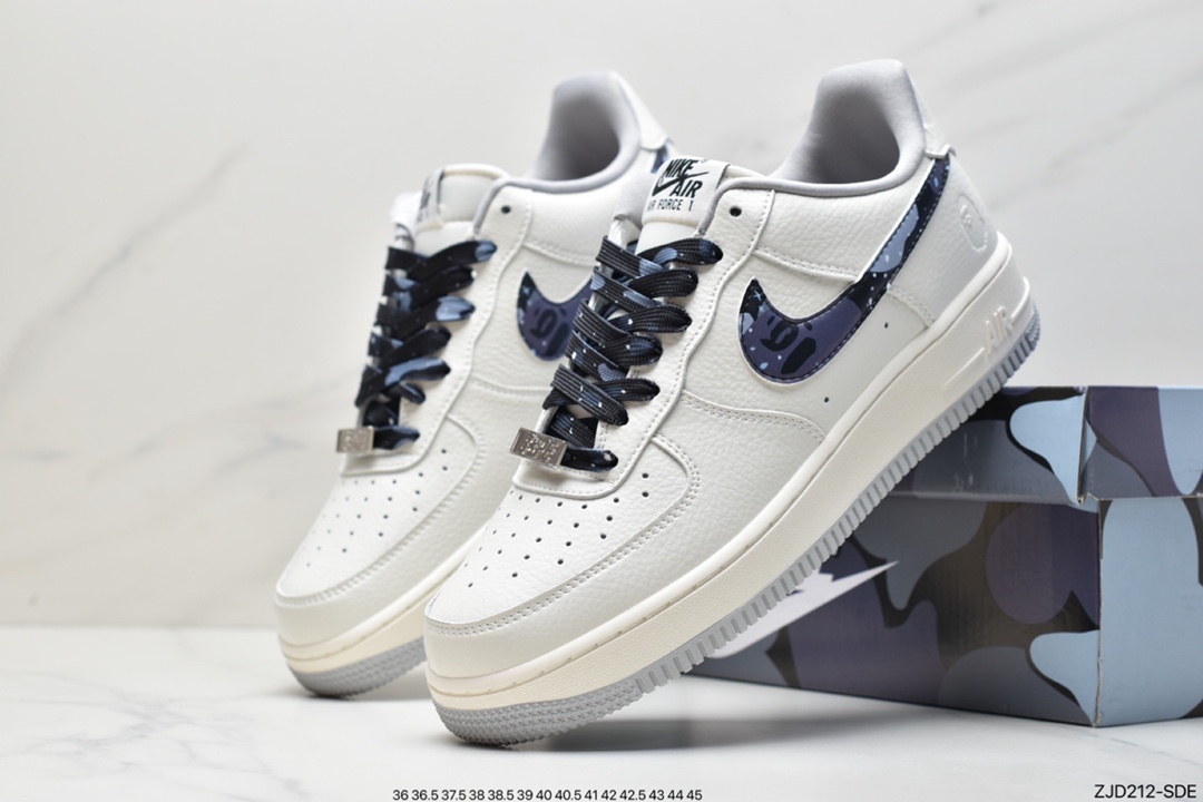 240  耐克Nike Air Force1 空军一号 白蓝低帮休闲板鞋 DJ3911-101