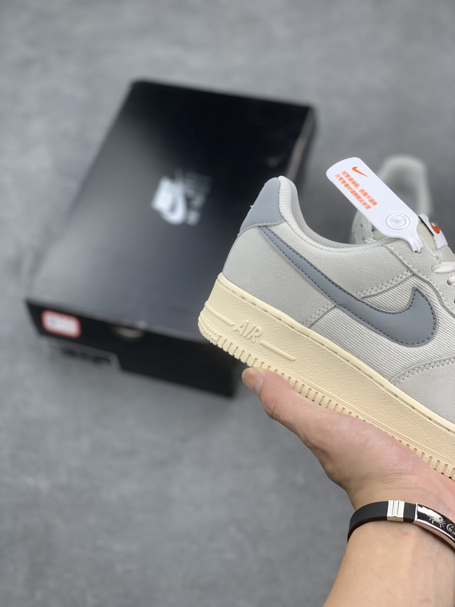 Nike Air Force 1 Low Grey Canvas Honeycomb Cushion - Premium Comfort 6 i1659459370 2313 4