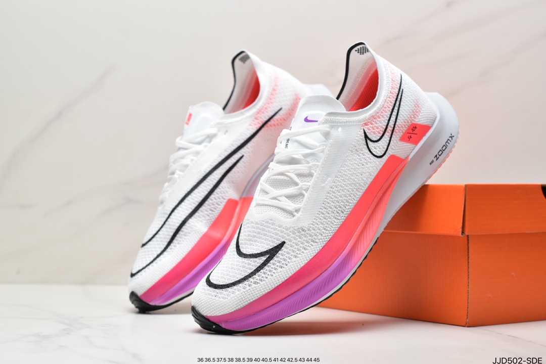 130 耐克Nike Zoomx Streakfly Proto 低帮跑步鞋 白黑橙 DH9275
