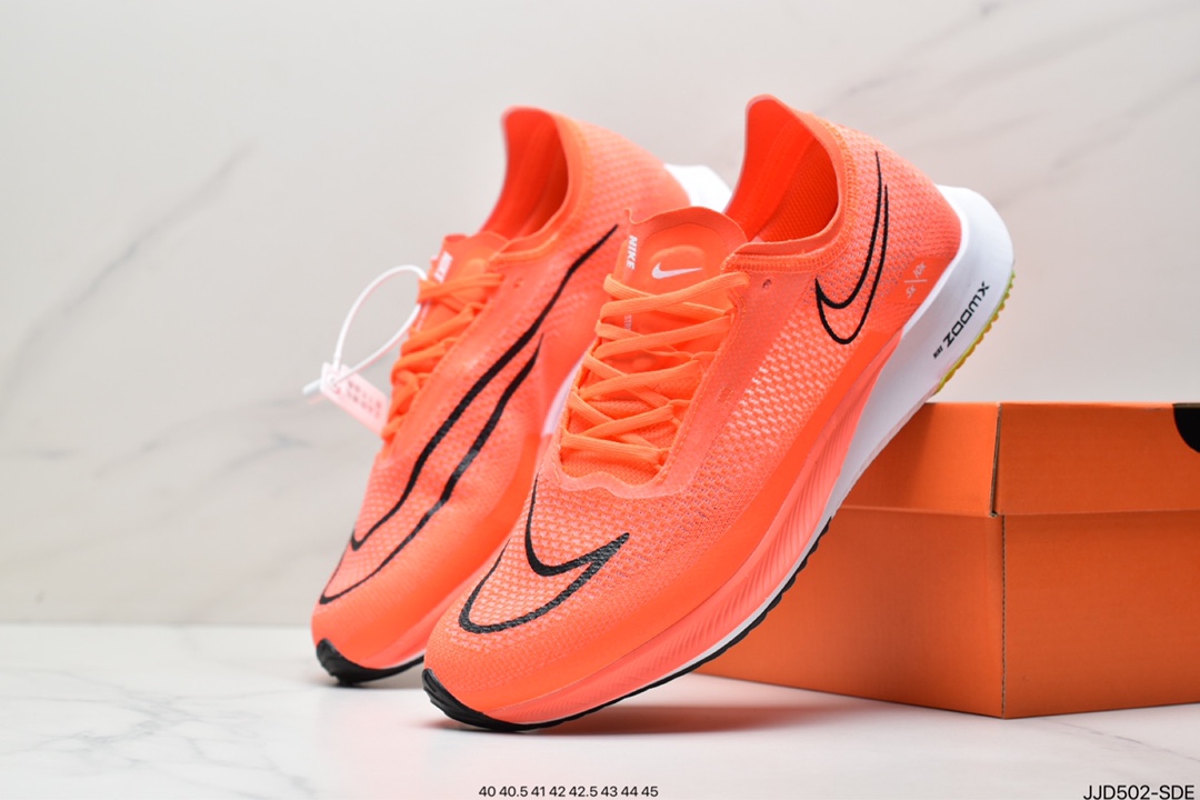 130 耐克Nike Zoomx Streakfly Proto 低帮跑步鞋 白黑橙 DH9275