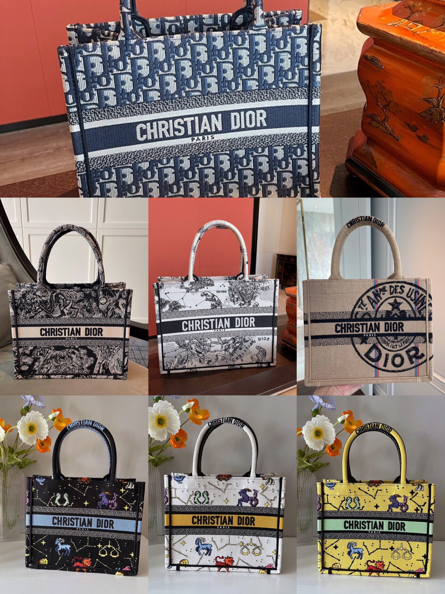 Dior Book Tote Handbags Tote Bags