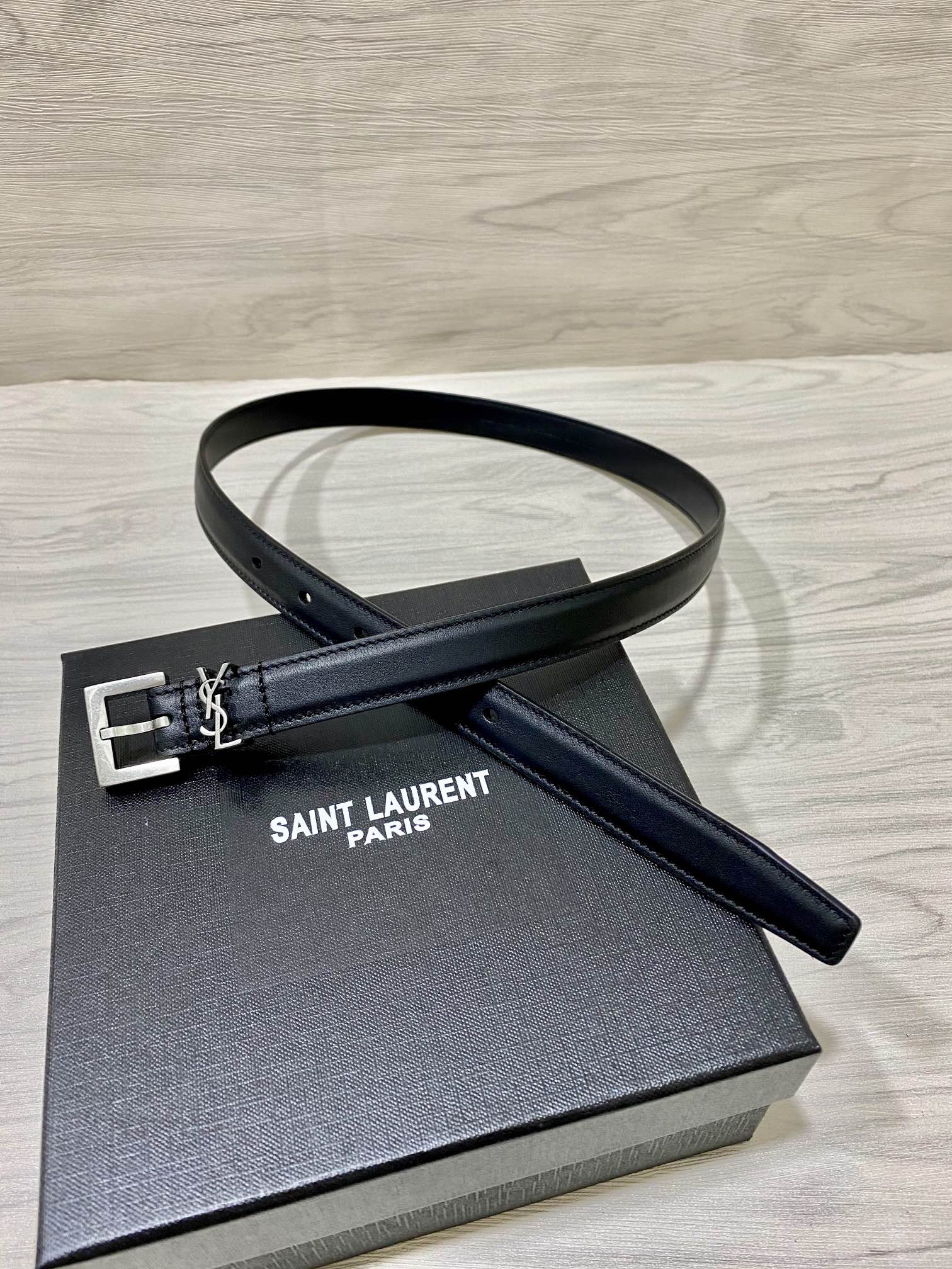 YSL原单20mm带身采用双面头层牛