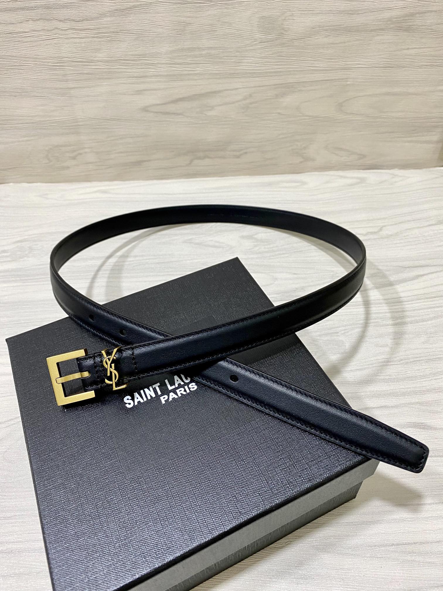 YSL原单20mm带身采用双面头层牛