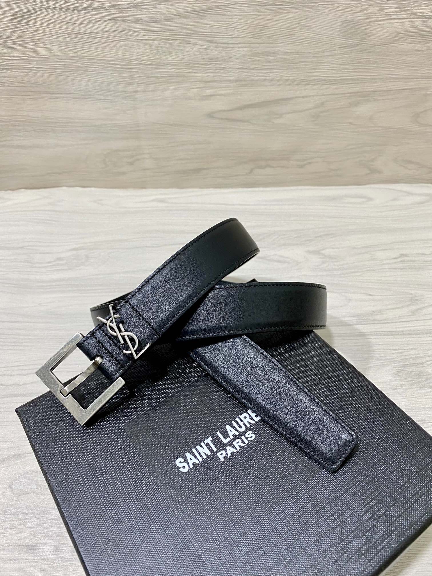 YSL原单30mm带身采用双面头层牛