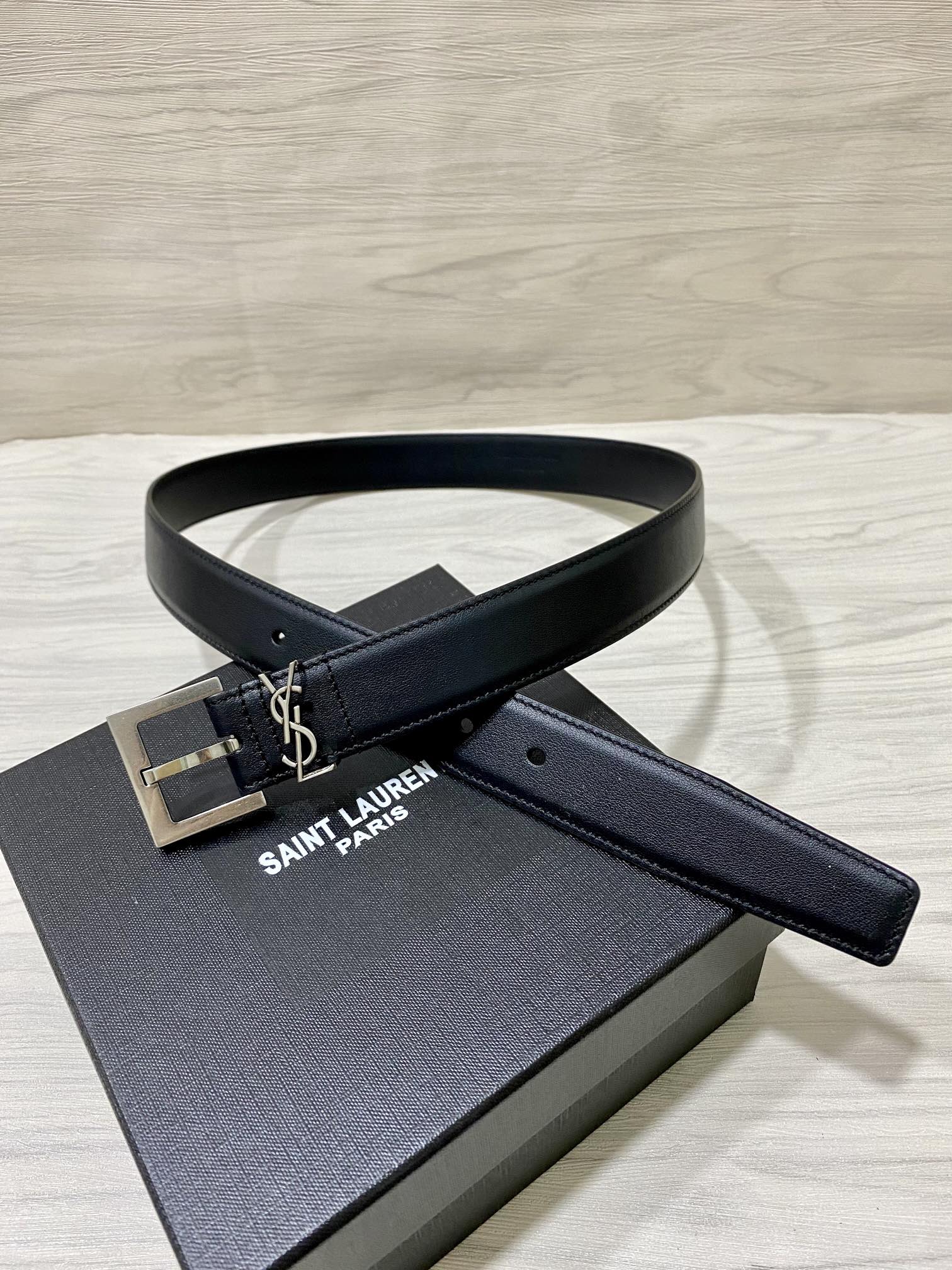 YSL原单30mm带身采用双面头层牛