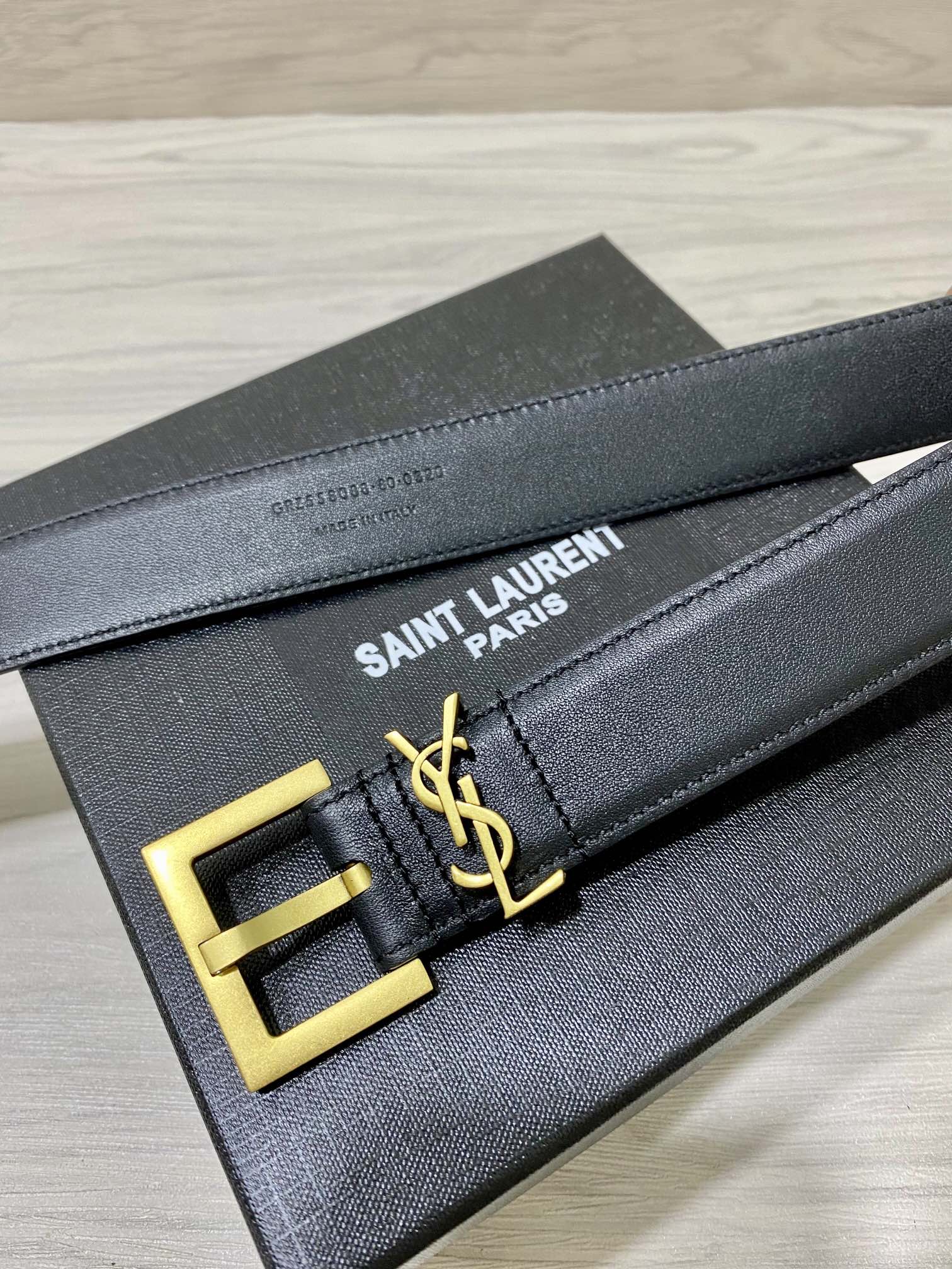 YSL原单30mm带身采用双面头层牛