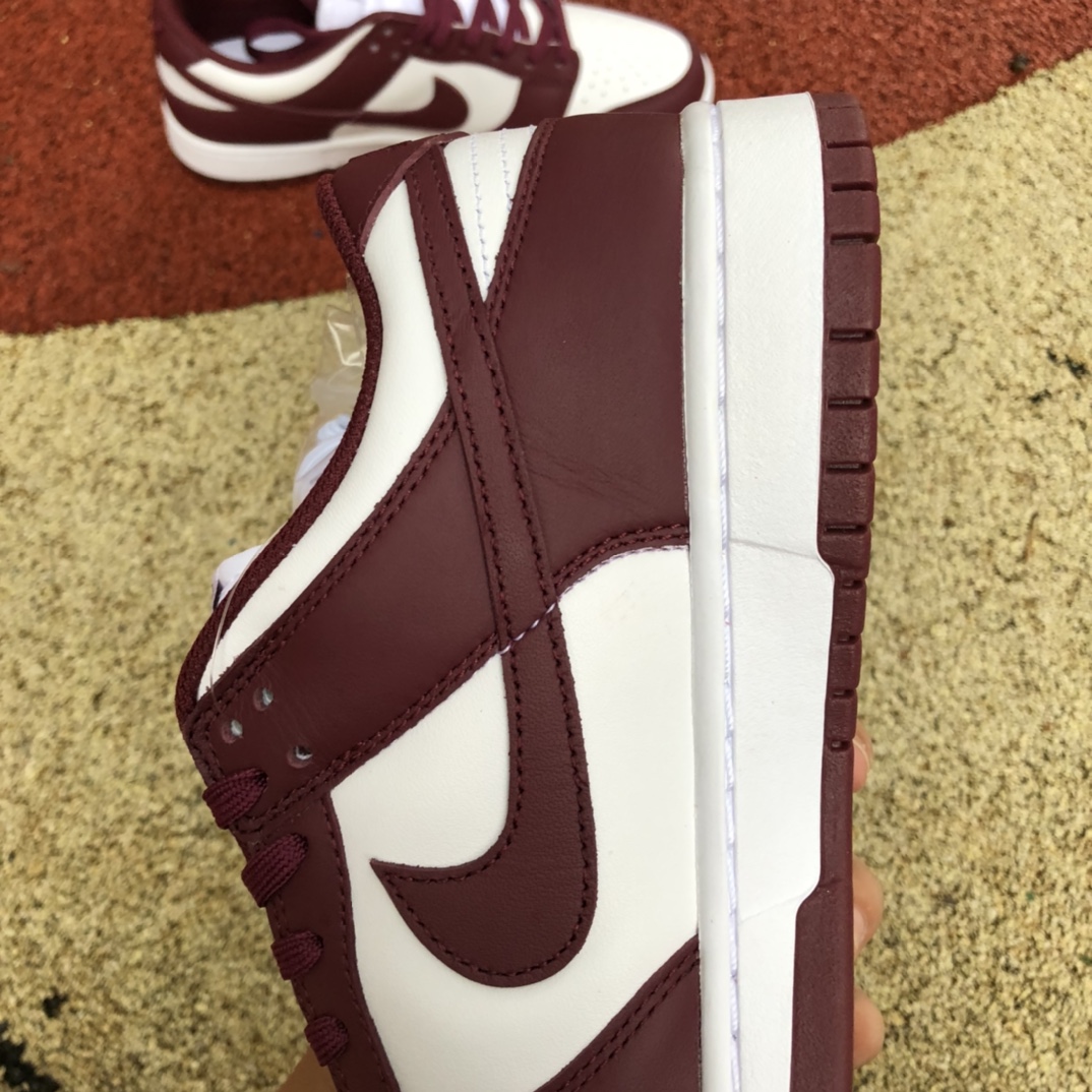 Nike Dunk 酒红波尔多白红低帮休闲男女板鞋 DD1503-108