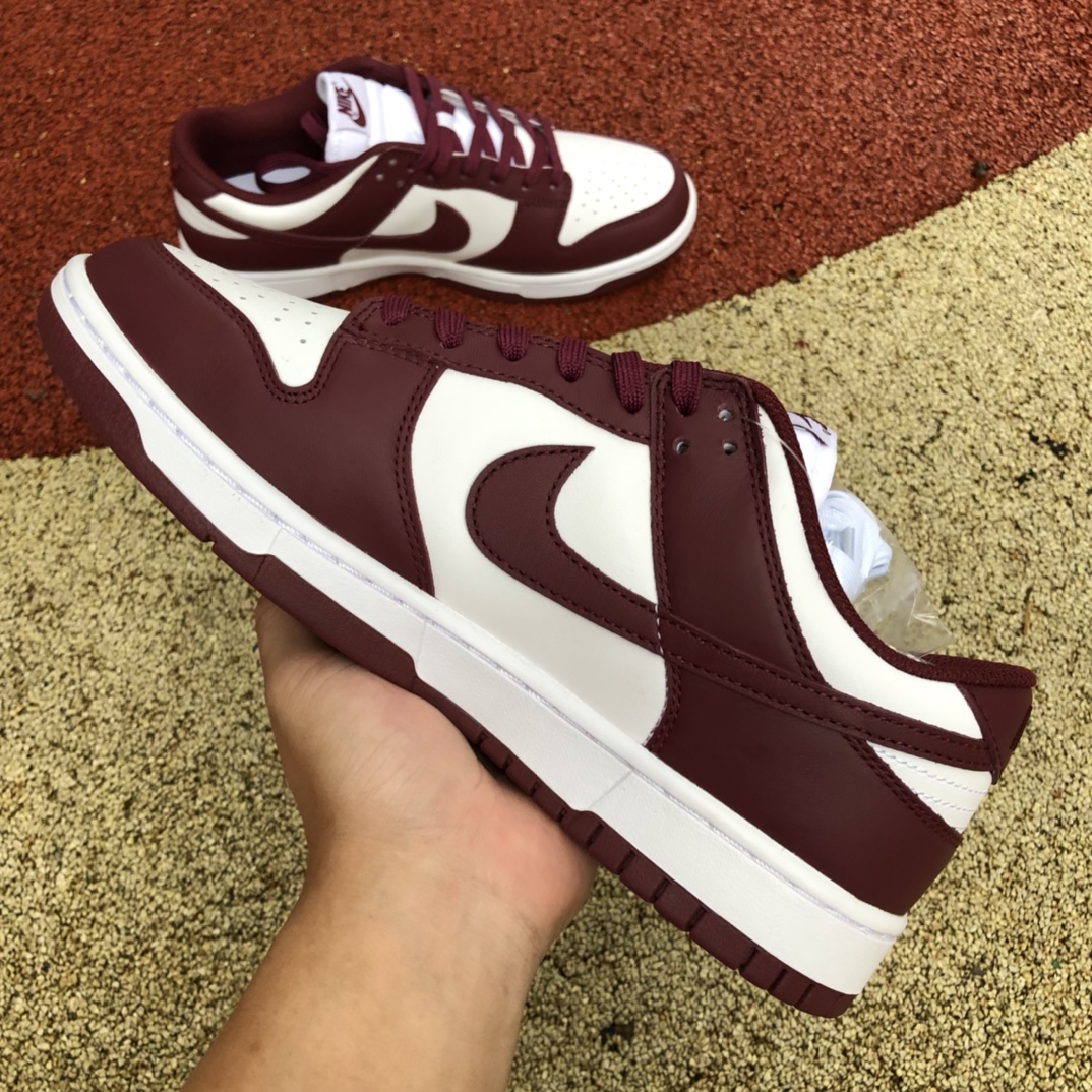Nike Dunk 酒红波尔多白红低帮休闲男女板鞋 DD1503-108