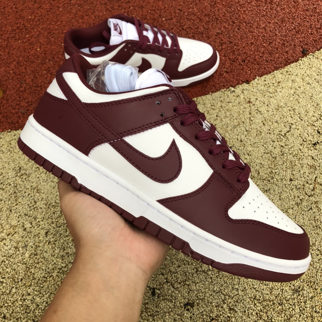 Nike Dunk 酒红波尔多白红低帮休闲男女板鞋 DD1503-108