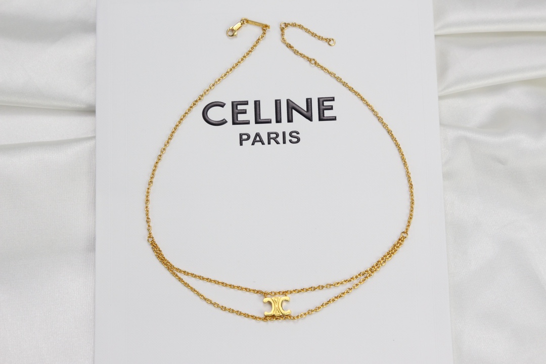 Celine Jewelry Bracelet Necklaces & Pendants Gold Vintage