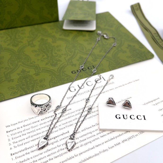 Gucci 项链 GUCCI古驰Gucci爱心银系列