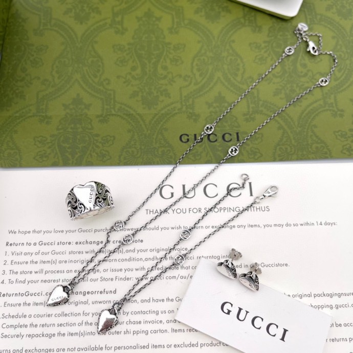 Gucci 项链 GUCCI古驰Gucci爱心银系列