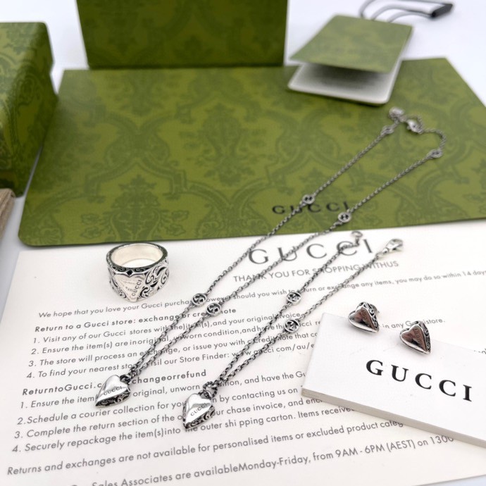 Gucci 项链 GUCCI古驰Gucci爱心银系列