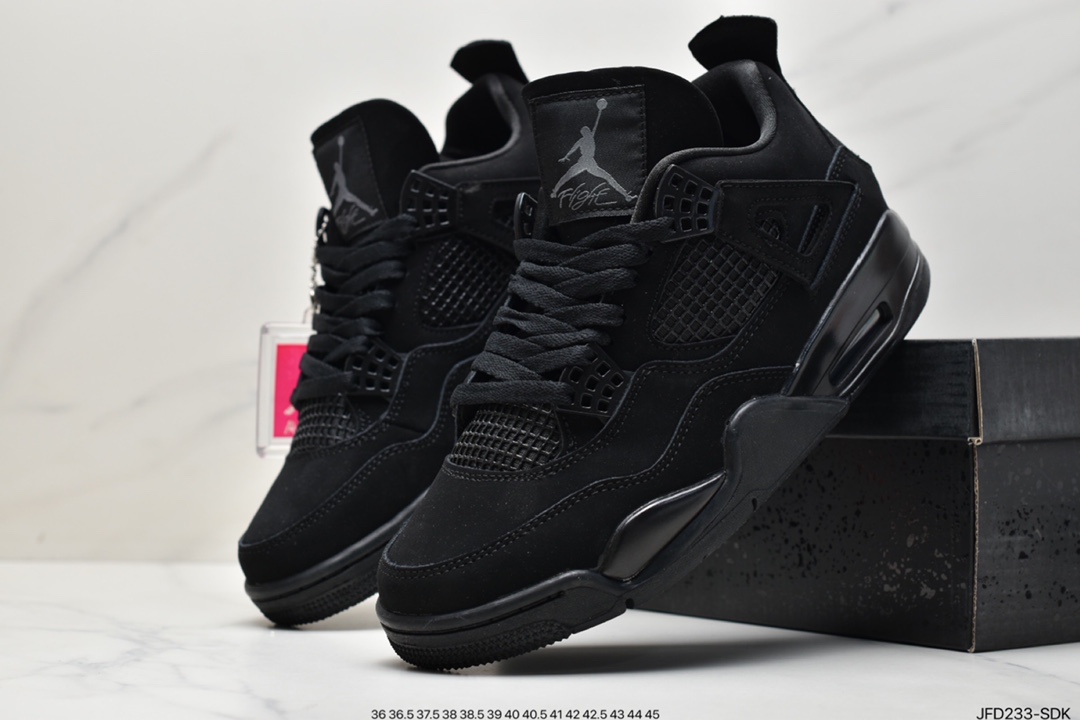 Air Jordan 4 Retro 黑猫 AJ4 乔丹4代 aj4 乔4 全黑 CU1110-010