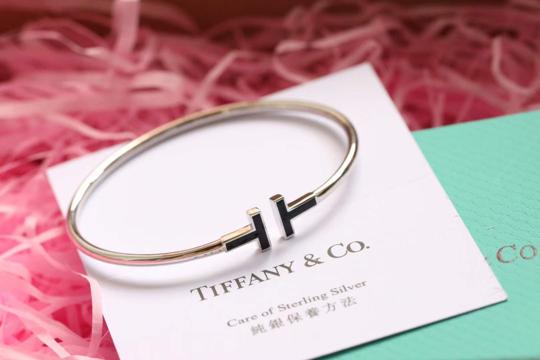 Tiffany & Co. Tiffany&Co.彩色珐琅双t手镯 925纯银