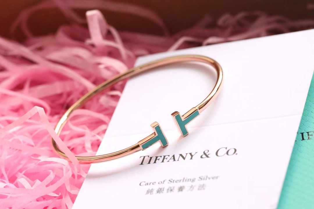Tiffany & Co. Tiffany&Co.彩色珐琅双t手镯 925纯银