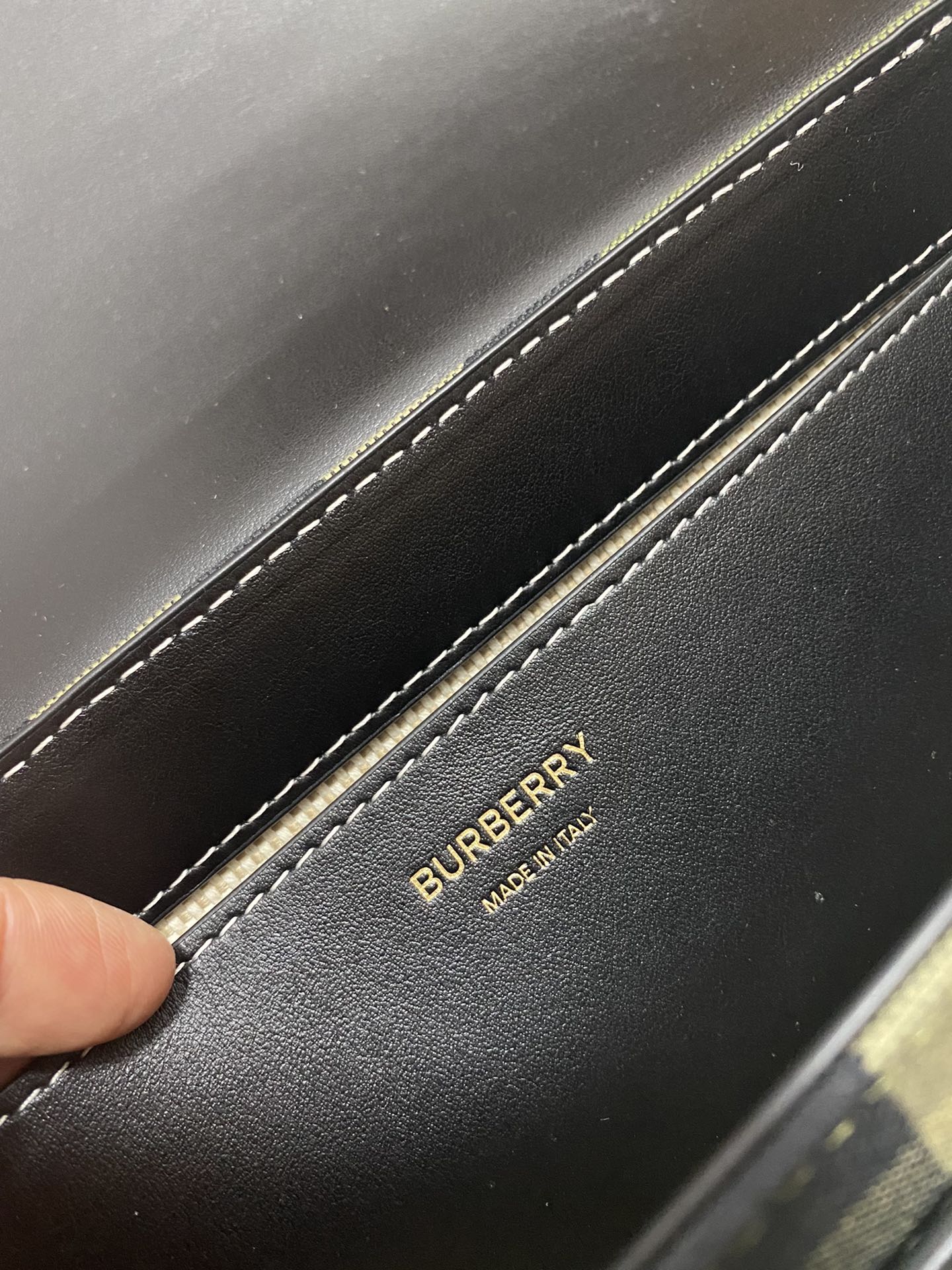 Burberry巴宝莉提花精纺格纹棉质帆布斜背包