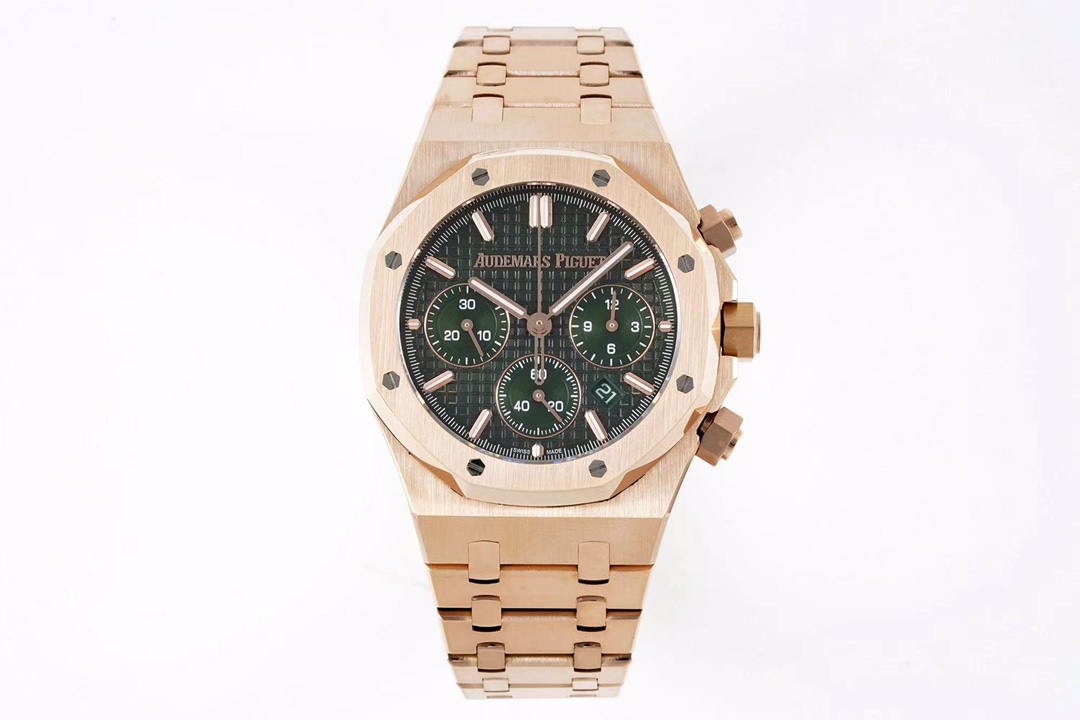 NO:586407,BF's new product AP/Audemars Piguet Royal Oak Series 26331OR chronograph uses the same chronograph movement as the original (6-digit small seconds). The 316 stainless steel case has been brushed and partially polished to show a unique and tough temperament. The rough and atmospheric 41mm dial is full of power and super luminous display, which can read the time in any environment., audemars19860909BF新品 AP/爱彼 皇家橡树系列26331OR计时码表,采用同正品一致（6字位小秒）计时机芯,316精钢表壳通过拉丝和部分抛光打磨处理之后,展现出精致而硬气的独特气质,粗犷大气的41mm表盘,劲道十足,超强夜光显示,可以在任何环境下读取时间,,audemars,Watch