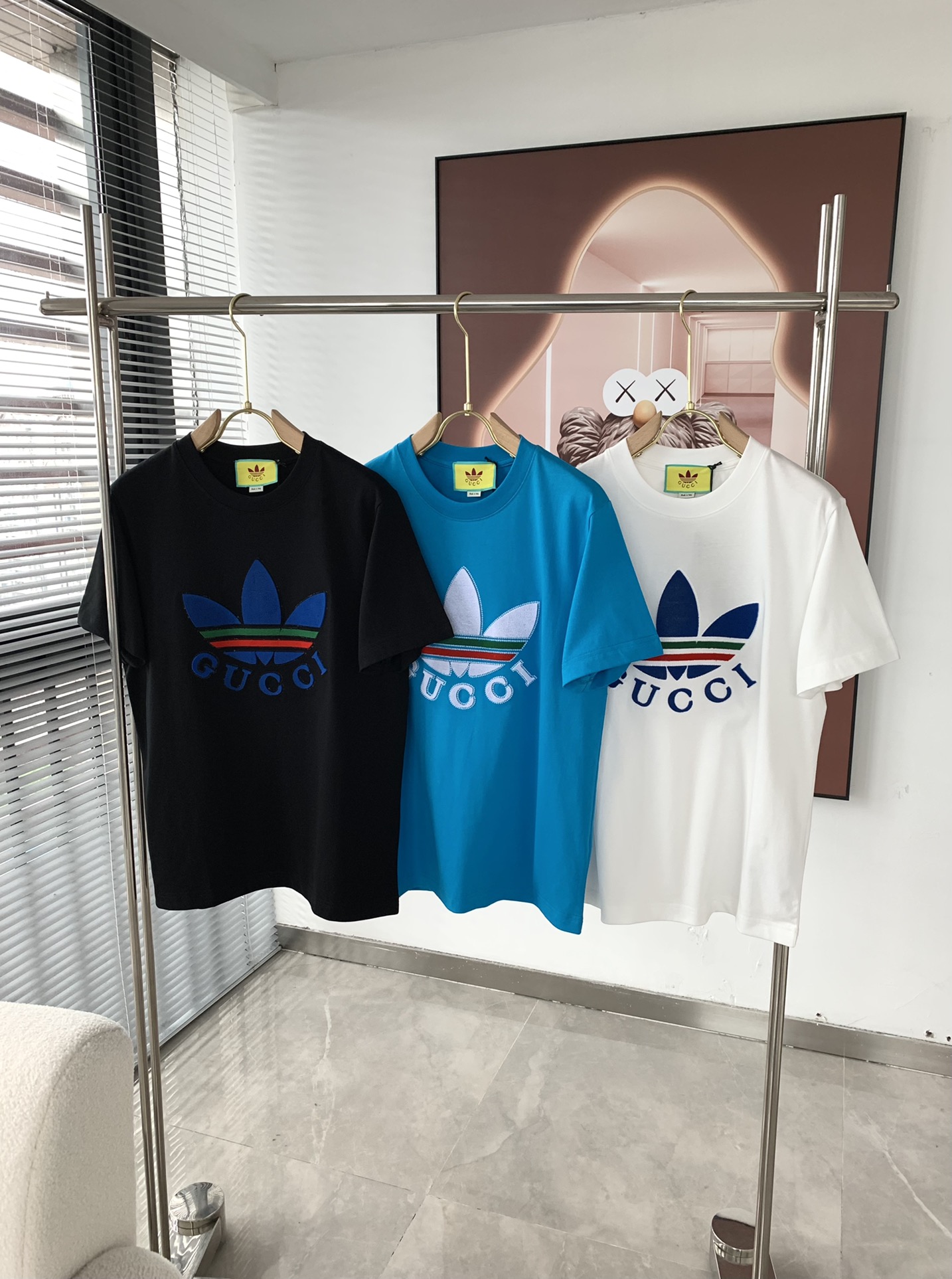 Gucc*古家 2022春夏最新系列基础圆领三叶草☘️短袖T恤