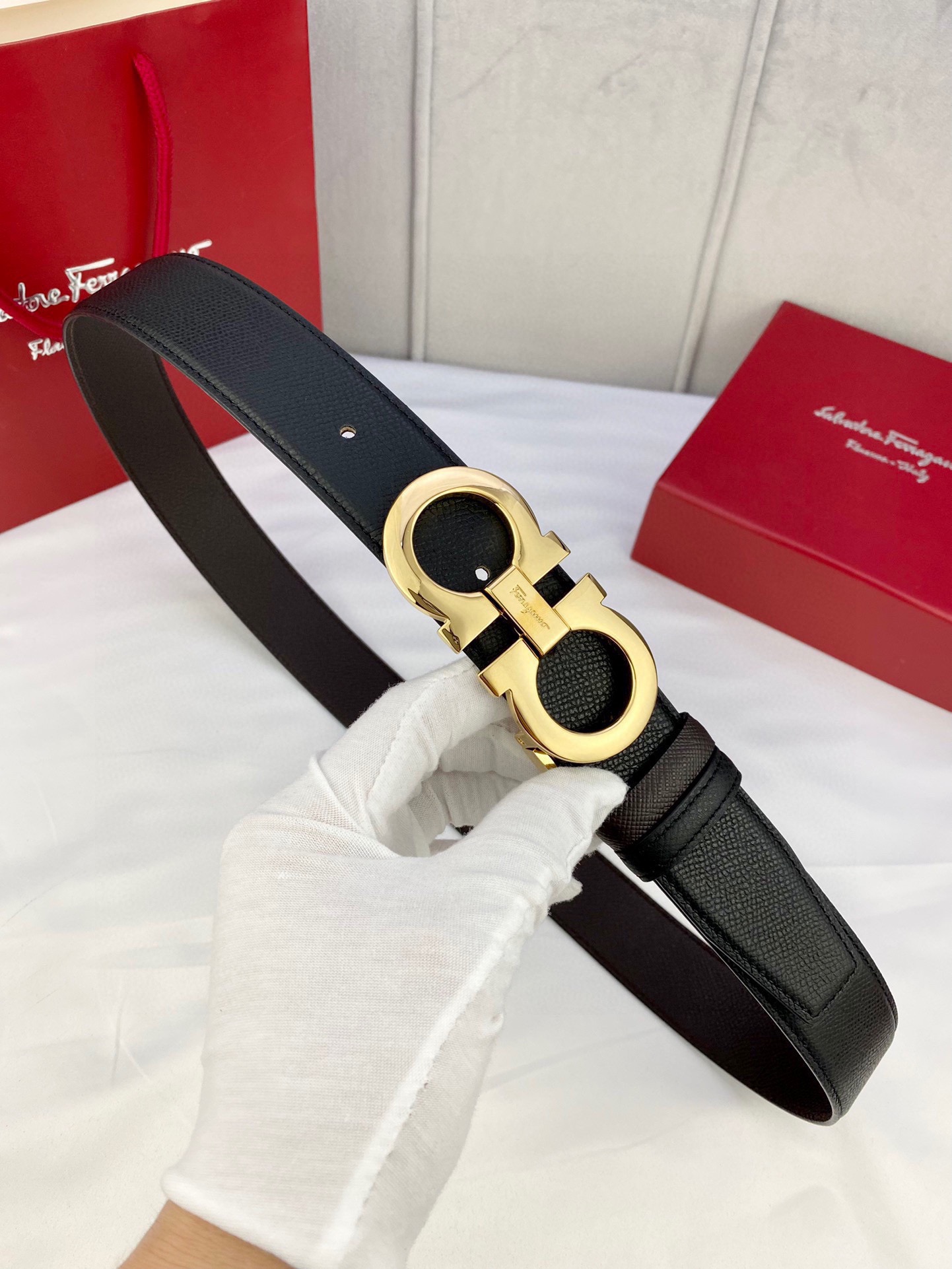 Ferragamo Style Leather Men's Belts Men's Belts Men's Belt detail image 4 from source 731707