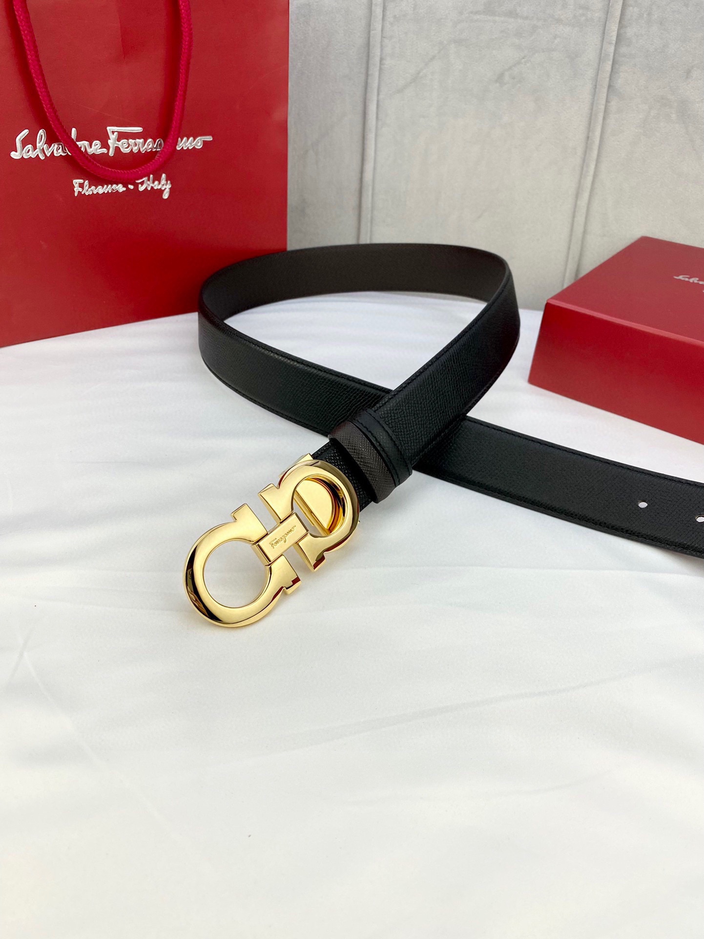 Ferragamo Style Leather Men's Belts Men's Belts Men's Belt detail image 5 from source 731707