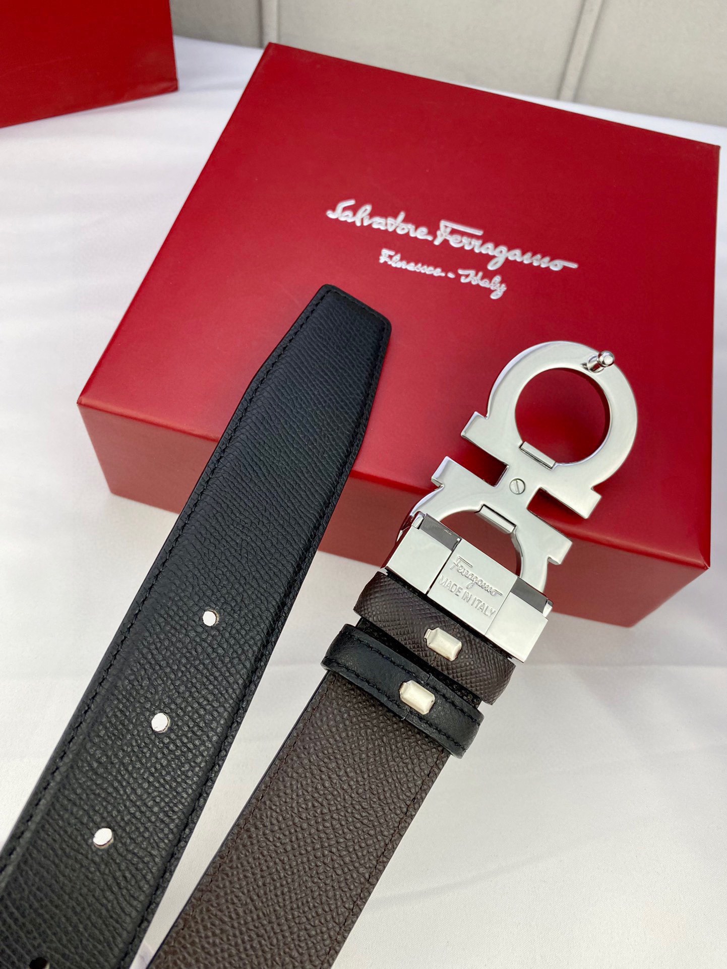Ferragamo Style Leather Men's Belts Men's Belts Men's Belt detail image 9 from source 731707