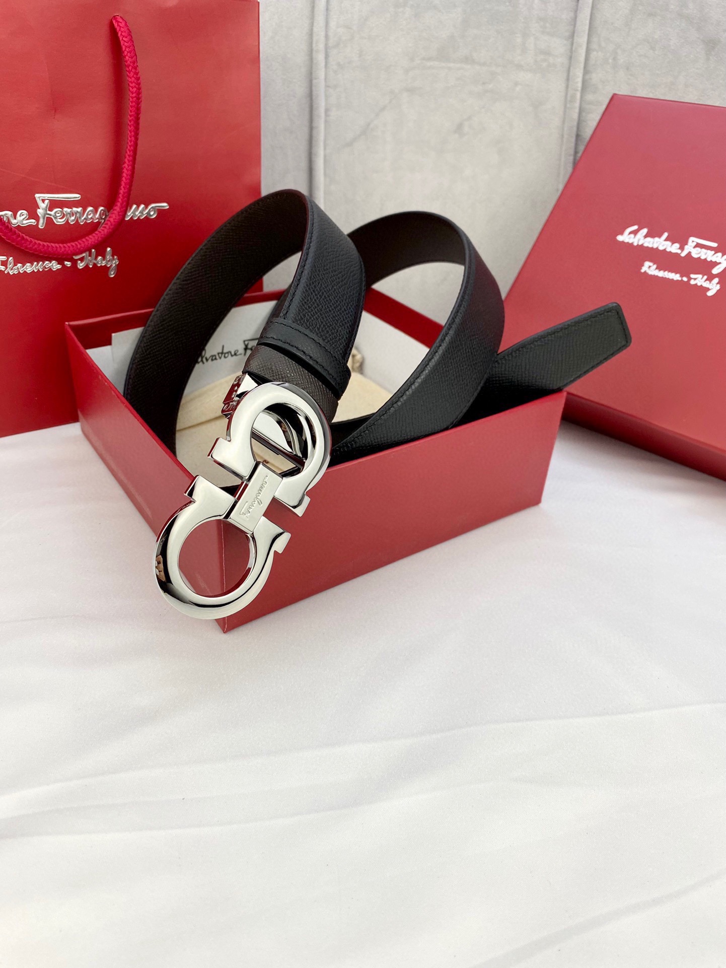 Ferragamo Style Leather Men's Belts Men's Belts Men's Belt detail image 8 from source 731707