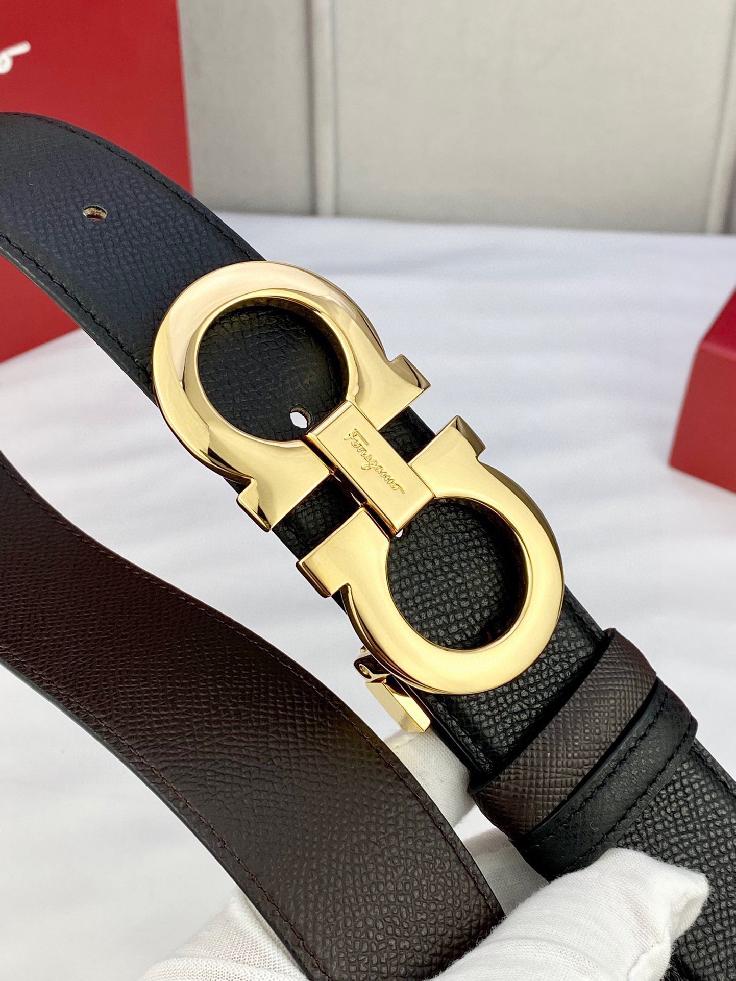 Ferragamo Style Leather Men's Belts Men's Belts Men's Belt detail image 6 from source 731707