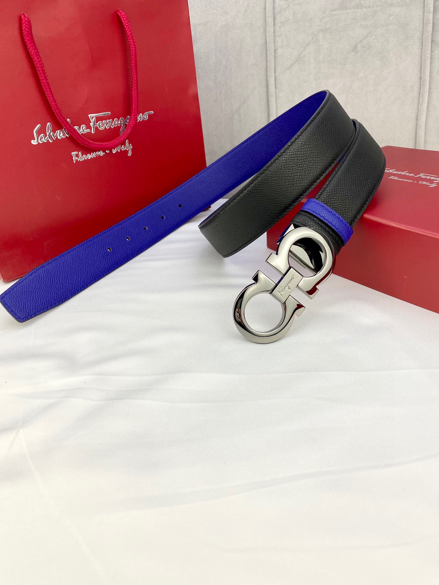 Ferragamo（男） Style Leather Men's Belts Lookbook Reference image 2