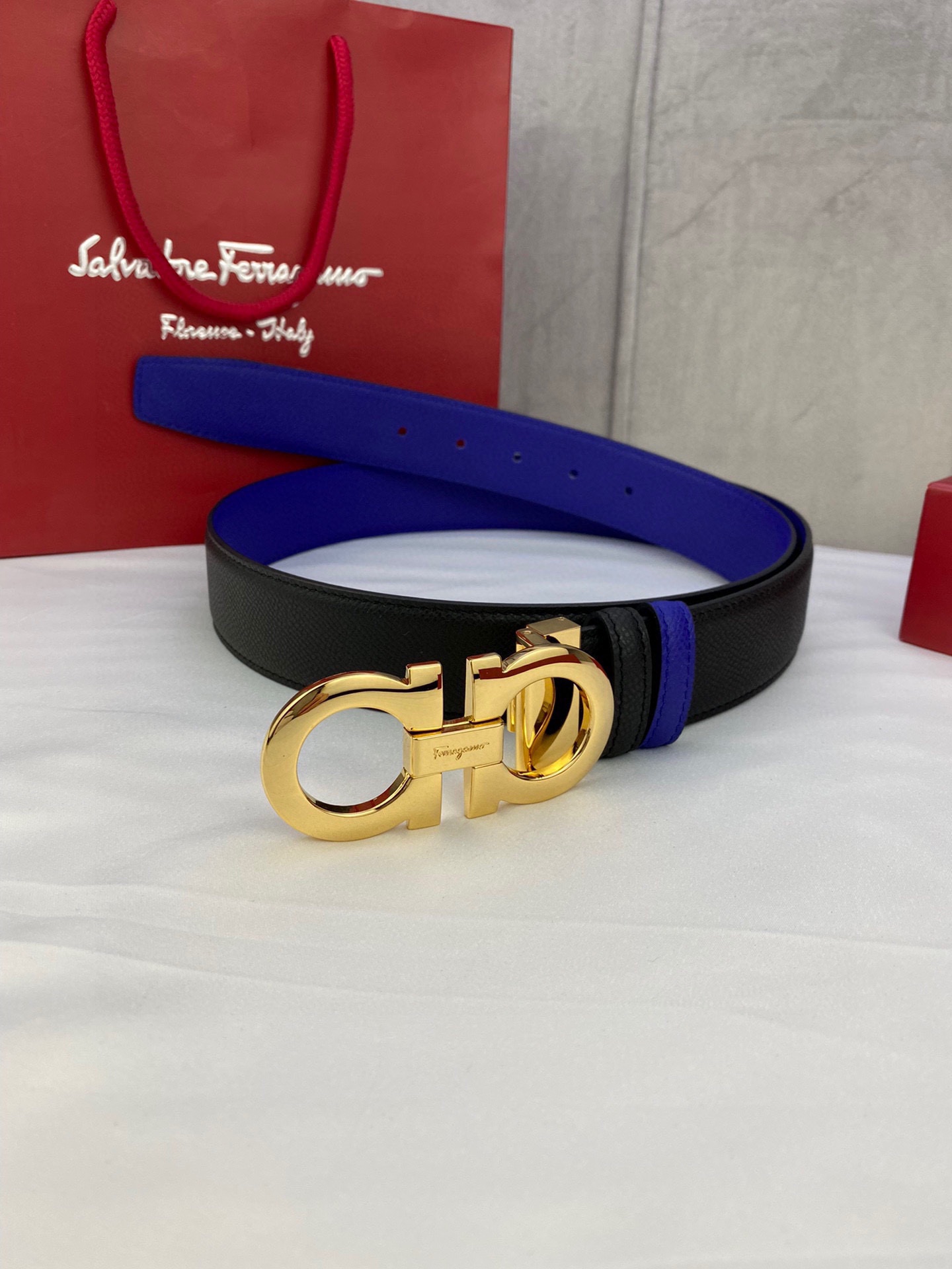 Ferragamo Style Leather Men's Belts Men's Belts Men's Belt detail image 9 from source 731708