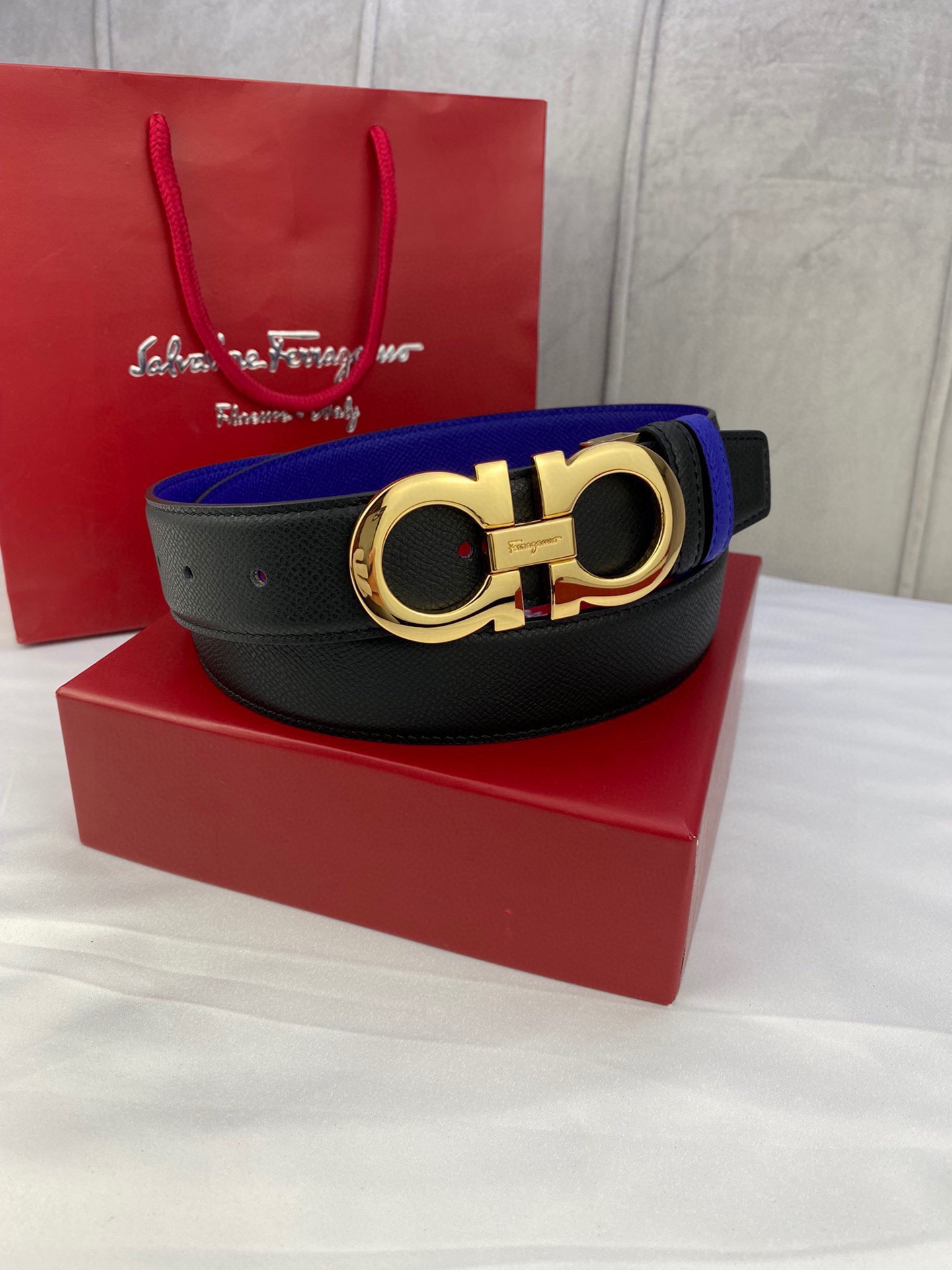 Ferragamo Style Leather Men's Belts Men's Belts Men's Belt detail image 7 from source 731708