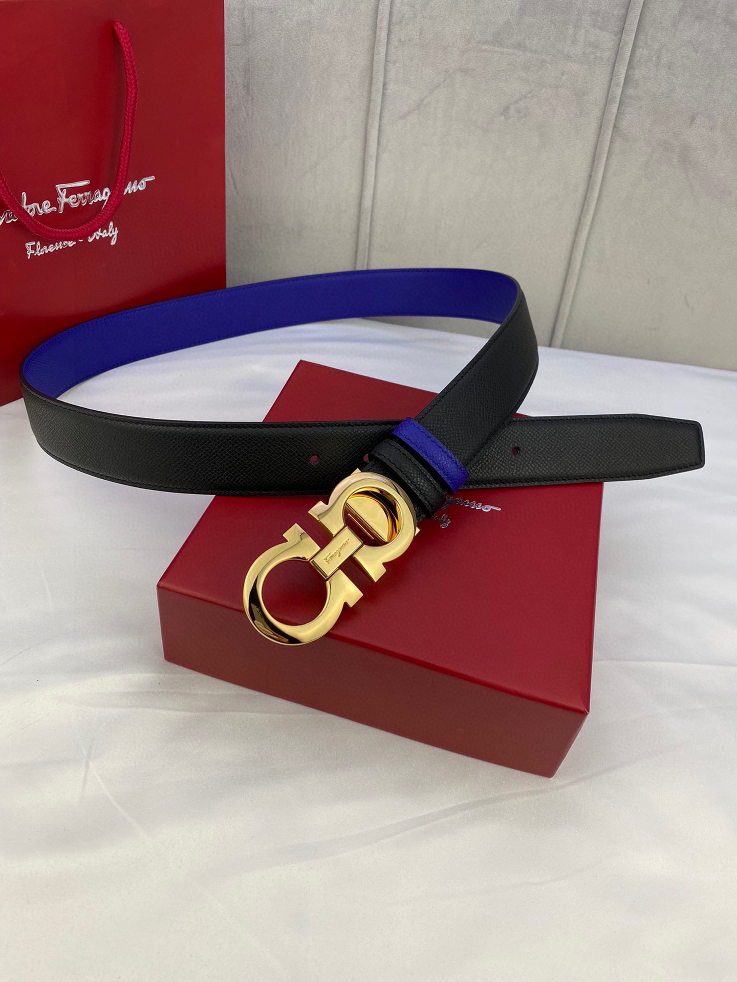 Ferragamo Style Leather Men's Belts Men's Belts Men's Belt detail image 8 from source 731708