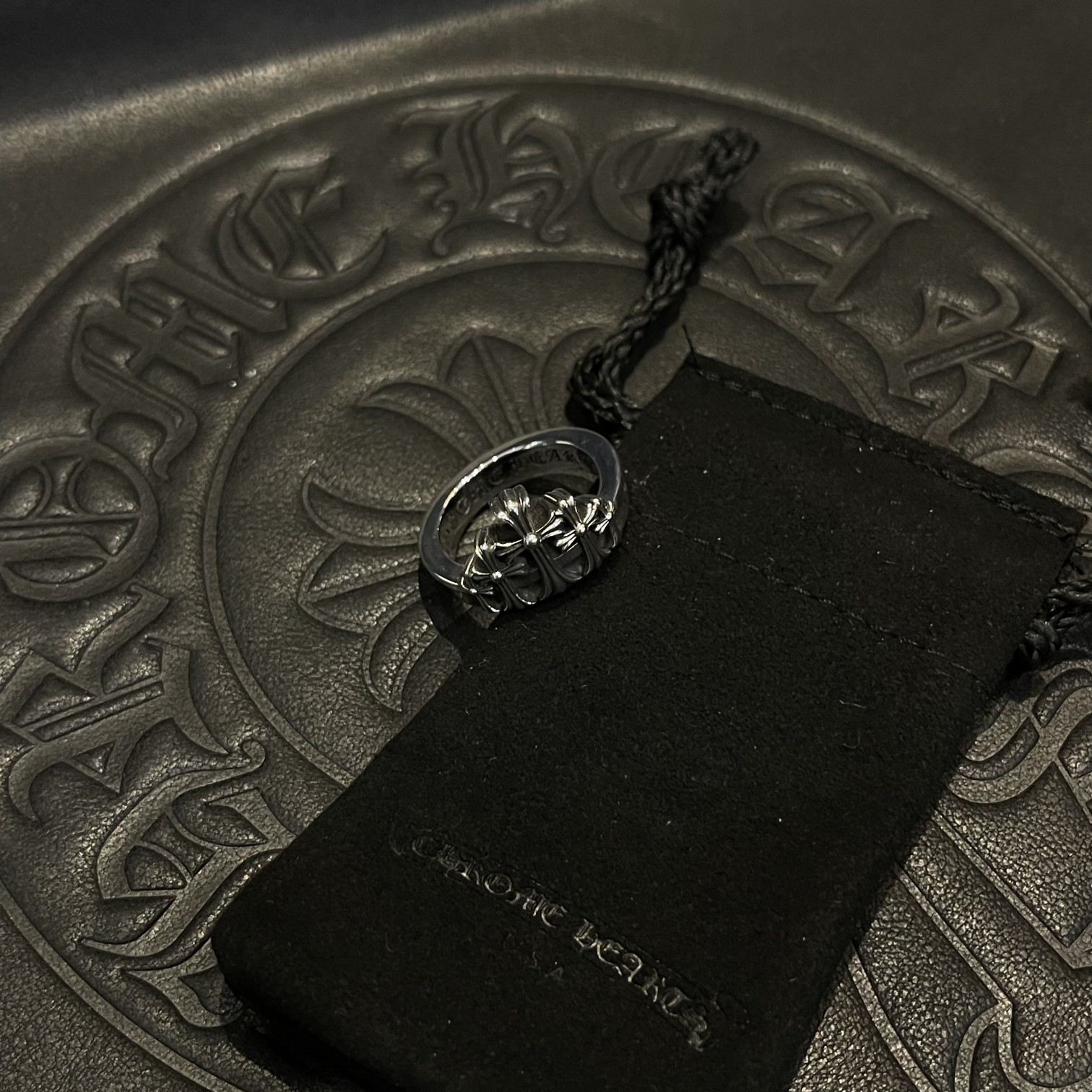 Chrome Hearts 𝐡𝐞𝐚𝐫𝐭𝐬克罗心 皇冠十字花戒