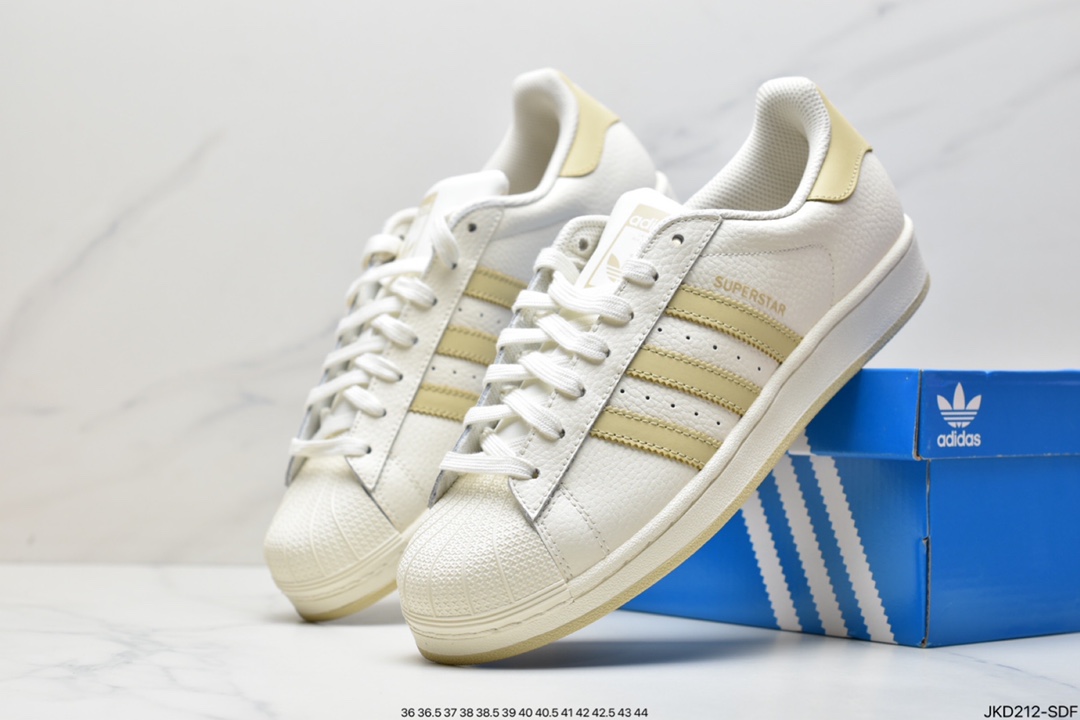 Adidas clover Originals Superstar ”Sail/Green/Lace” shell head series low-top classic all-match casual sports shoes GW4441