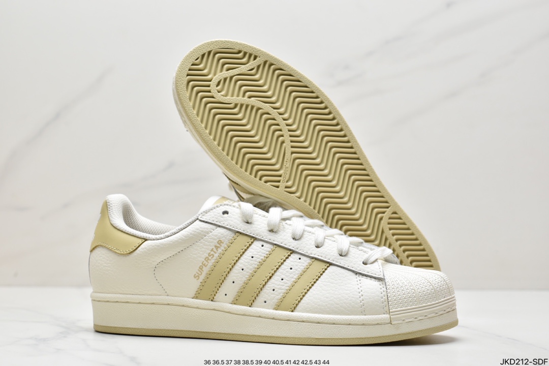 Adidas clover Originals Superstar ”Sail/Green/Lace” shell head series low-top classic all-match casual sports shoes GW4441