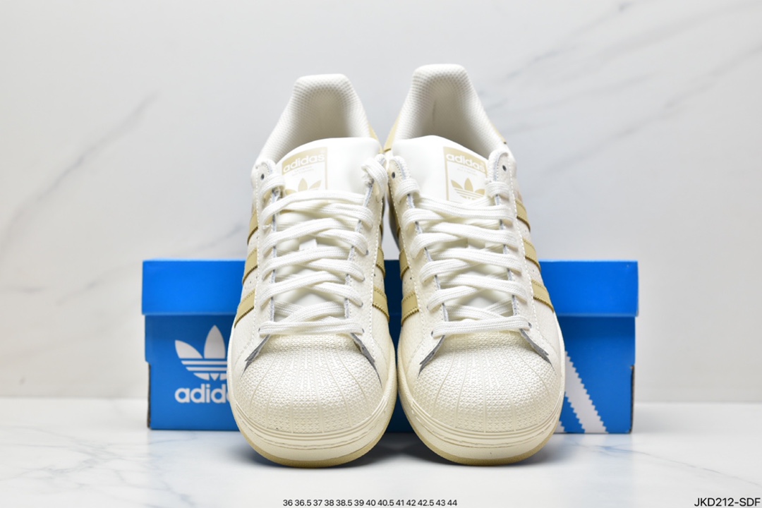 Adidas clover Originals Superstar ”Sail/Green/Lace” shell head series low-top classic all-match casual sports shoes GW4441