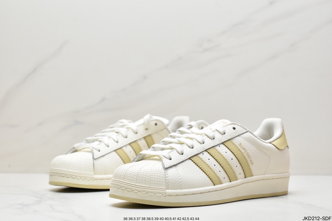 Adidas clover Originals Superstar ”Sail/Green/Lace” shell head series low-top classic all-match casual sports shoes GW4441