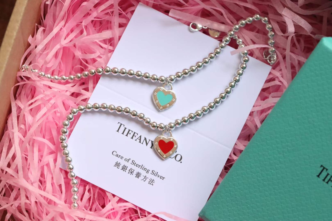Tiffany & Co. Tiffany&Co. Love heart珐琅心项链 925纯银