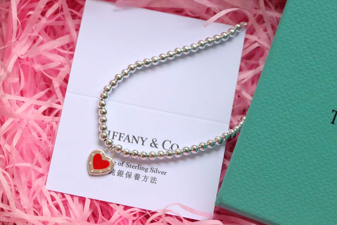 Tiffany & Co. Tiffany&Co. Love heart珐琅心项链 925纯银