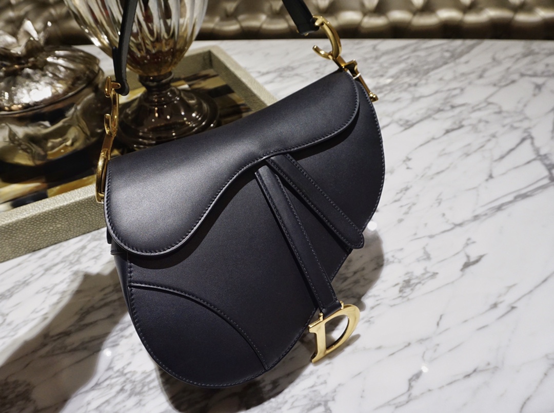 Dior Saddle Saddle Bags Fake AAA+
 Black Cowhide