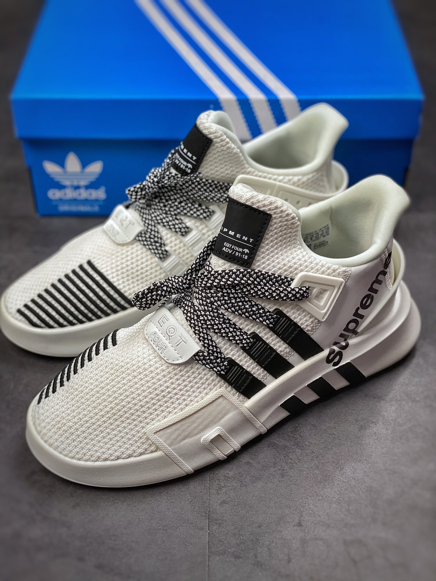 Original purchase designated version Adidas EQT Bask ADV black and white clover FW4288